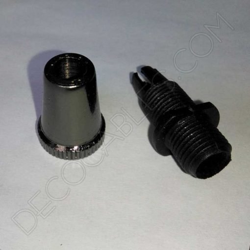 Presa cables metálicos en color negro