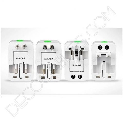 Adaptador enchufe universal de viaje con fusible de seguridad