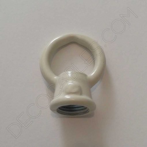 Anilla Metálica Pequeña para colgar Lámparas (Varios colores) 4 Asas para lámparas en color marfil