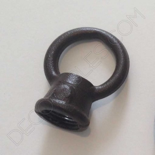 Anilla Metálica Pequeña para colgar Lámparas (Varios colores) 3 Asas para lámparas en color marrón