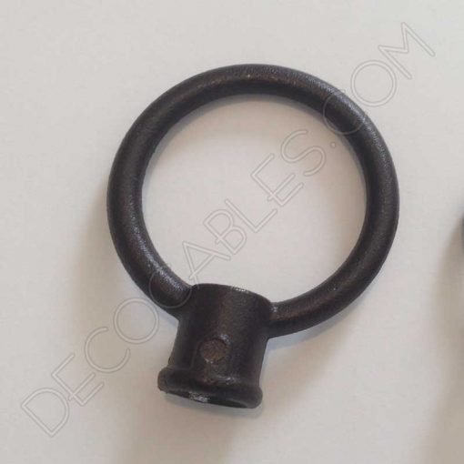 Anilla Metálica Grande para colgar Lámparas (Varios colores) 3 Asas para lámparas en color marrón