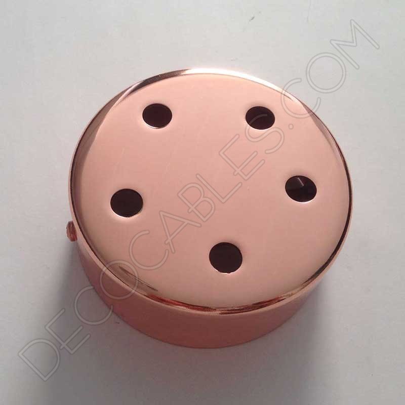 Soporte florón de techo para lámpara cobre de 5 salidas Soporte florón de techo para lámpara cobre de 5 salidas