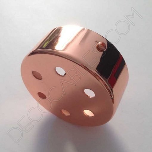 Soporte de techo para lámpara ancho 5, 6 y 8 orificios (cobre) 5 Soporte florón de techo para lámpara cobre de 6 salidas