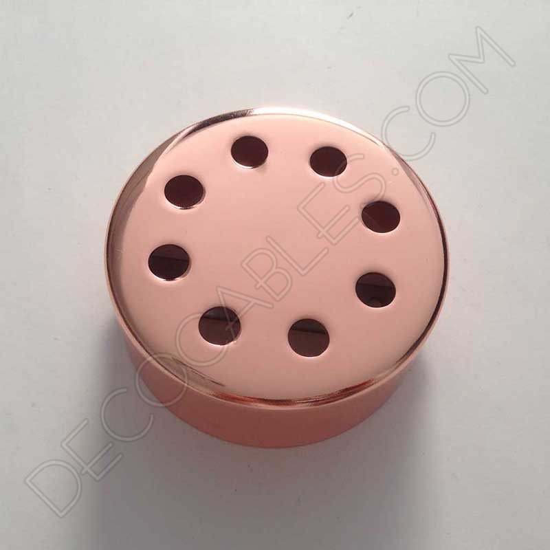 Soporte florón de techo para lámpara cobre de 8 salidas Soporte florón de techo para lámpara cobre de 8 salidas