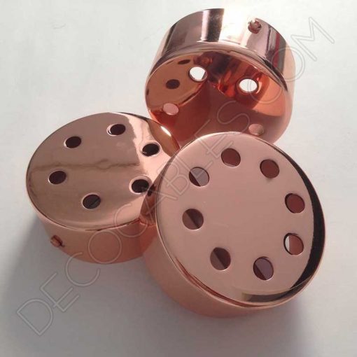 Soporte florón de techo para lámpara cobre de 5, 6 y 8 salidas