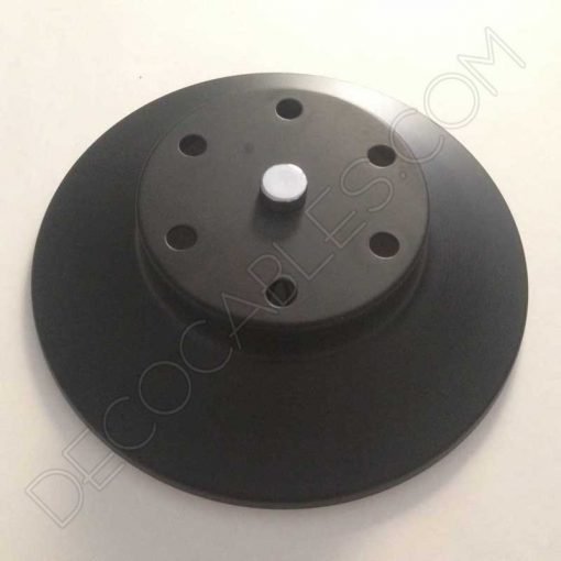 Soporte de techo para lámpara 6 orificios (negro) 2 Soporte florón de techo para lámpara negro de 6 salidas