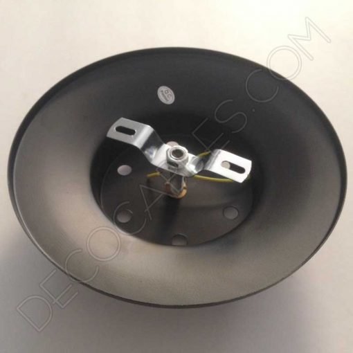 Soporte florón de techo para lámpara negro de 6 salidas
