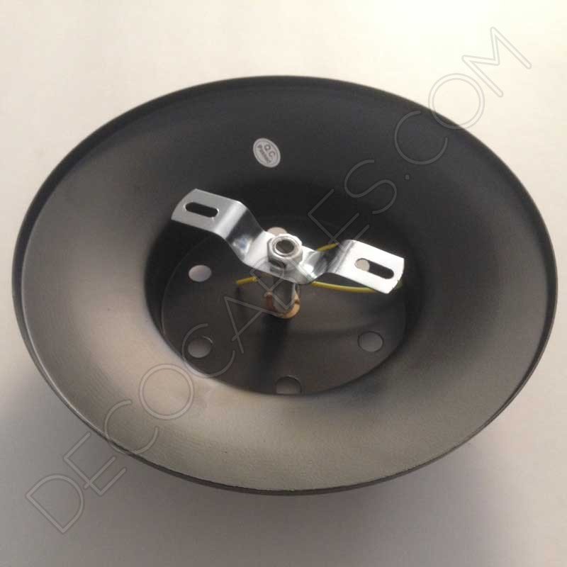 Soporte florón de techo para lámpara negro de 6 salidas Soporte florón de techo para lámpara negro de 6 salidas