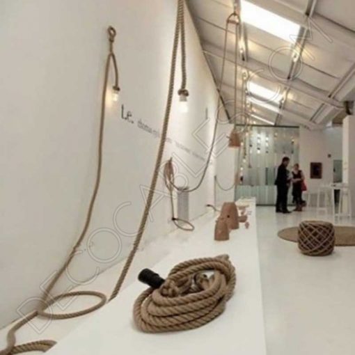 Cable soga de cuerda gruesa 30mm 6 Cable eléctrico trenzado soga de cuerda de cáñamo