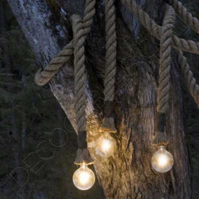 Cable eléctrico trenzado soga de cuerda de cáñamo Cable eléctrico trenzado soga de cuerda de cáñamo