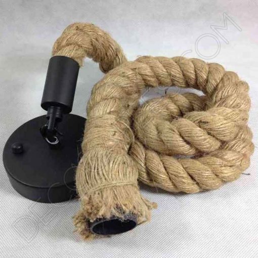 Lámpara colgante de cuerda de soga