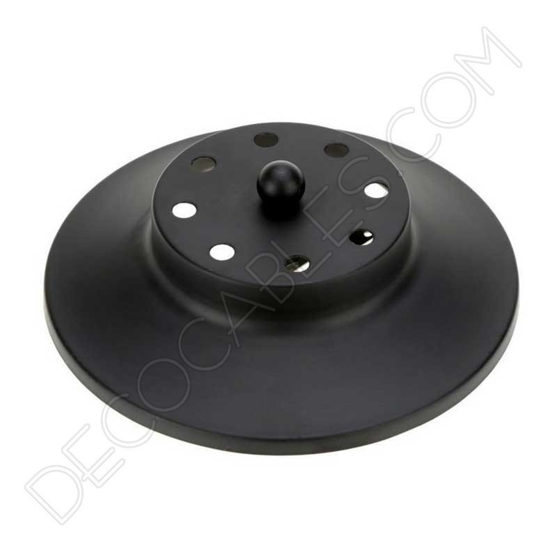 Soporte metálico de techo para lámparas en color negro de ocho orificios Soporte metálico de techo para lámparas en color negro de ocho orificios