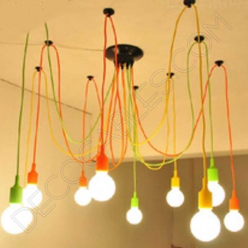 Lámpara araña de silicona multicolor