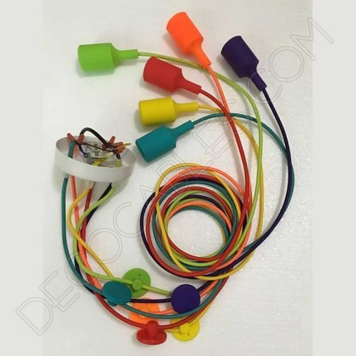 Lámpara araña de silicona multicolor