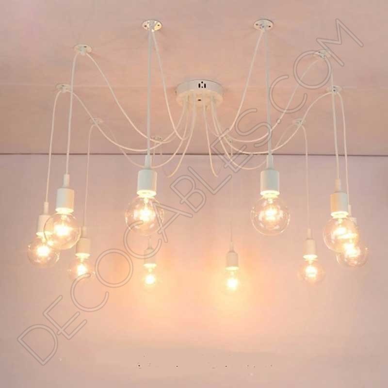 Lámpara araña de silicona blanca Lámpara araña de silicona blanca