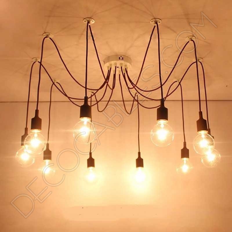 Lámpara araña de silicona negra Lámpara araña de silicona negra