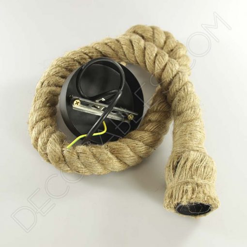 Lámpara colgante de cuerda trenzada 7 Lámpara colgante de cuerda de soga