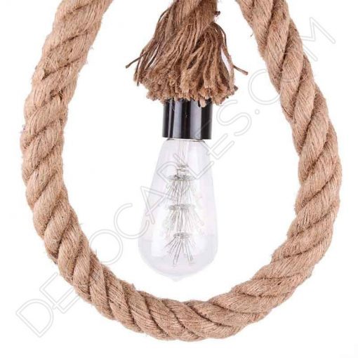 Lámpara colgante de cuerda trenzada 5 Lámpara colgante de cuerda de soga