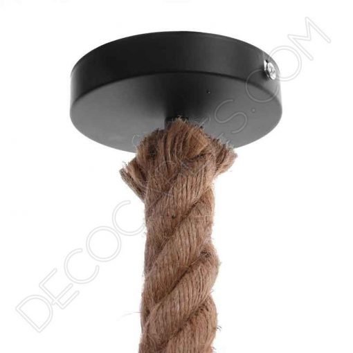 Lámpara colgante de cuerda trenzada 4 Lámpara colgante de cuerda de soga