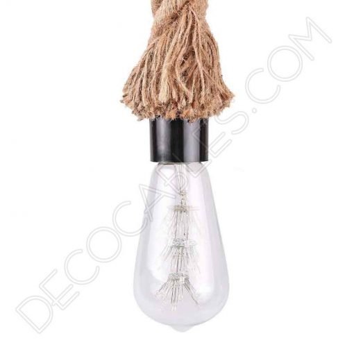 Lámpara colgante de cuerda trenzada 2 Lámpara colgante de cuerda de soga