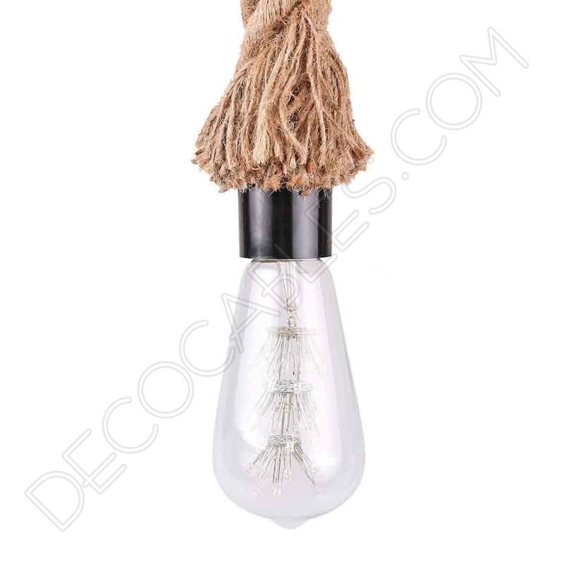 Lámpara colgante de cuerda de soga Lámpara colgante de cuerda de soga