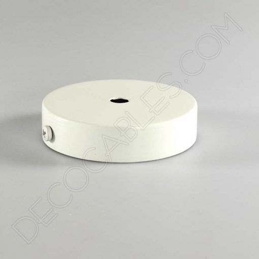 Soporte metálico para lámpara 1 orificio (diámetro 8 cm) 19 Soporte florón de techo para lámpara de 1 salida color blanco