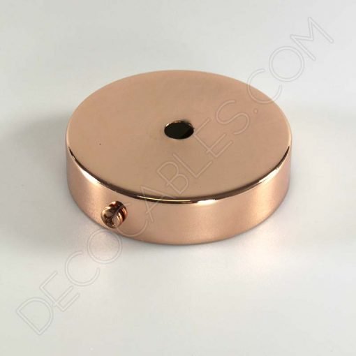 Soporte metálico para lámpara 1 orificio (diámetro 8 cm) 22 Soporte florón de techo para lámpara de 1 salida cobre