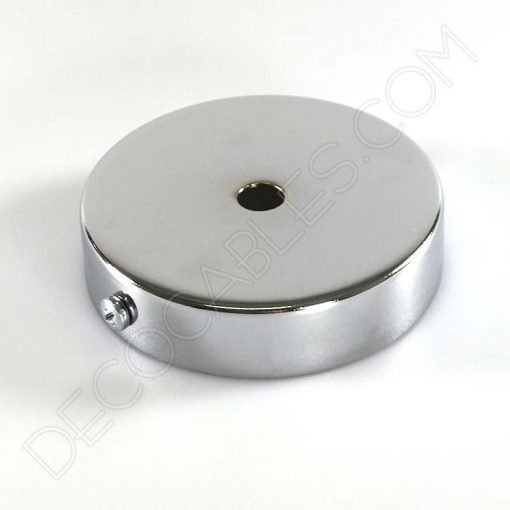 Soporte metálico para lámpara 1 orificio (diámetro 8 cm) 15 Soporte florón de techo para lámpara de 1 salida cromado