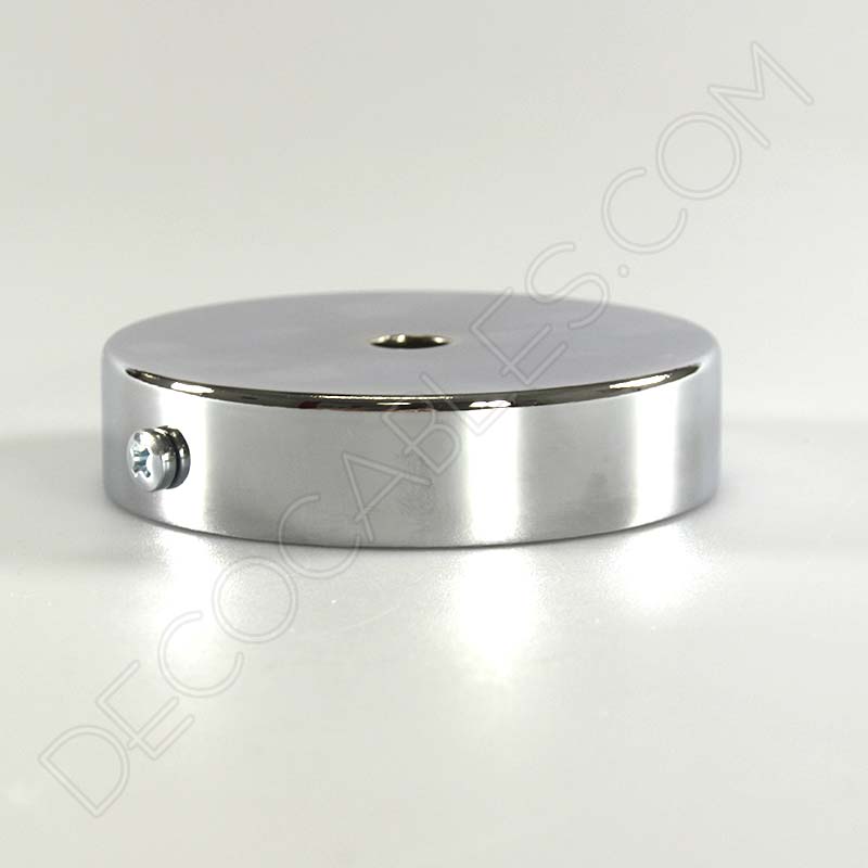 Soporte florón de techo para lámpara de 1 salida cromado Soporte florón de techo para lámpara de 1 salida cromado