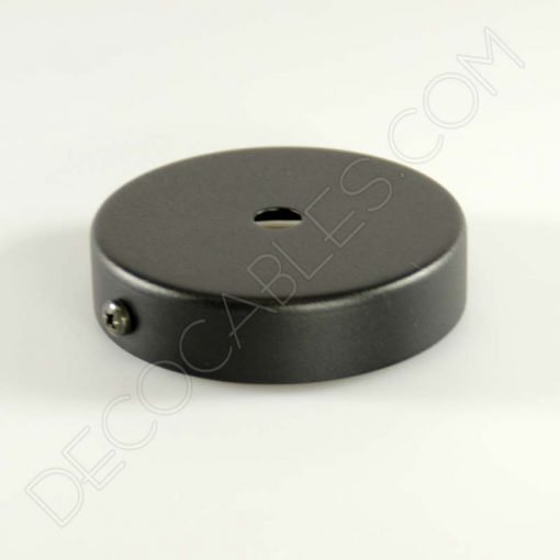 Soporte metálico para lámpara 1 orificio (diámetro 8 cm) 24 Soporte florón de techo para lámpara de 1 salida color negro