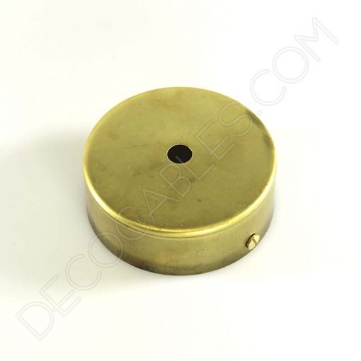 Soporte metálico para lámpara 1 orificio (diámetro 8 cm) 12 Soporte florón de techo para lámpara de 1 salida color oro viejo