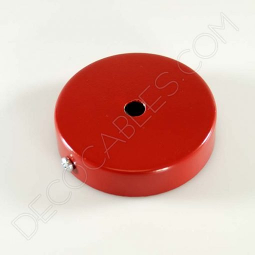 Soporte metálico para lámpara 1 orificio (diámetro 8 cm) 9 Soporte florón de techo para lámpara de 1 salida color rojo