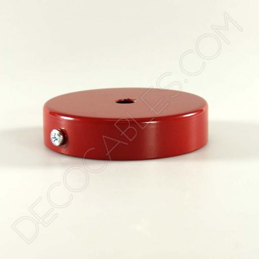 Soporte metálico para lámpara 1 orificio (diámetro 8 cm) 10 Soporte florón de techo para lámpara de 1 salida color rojo