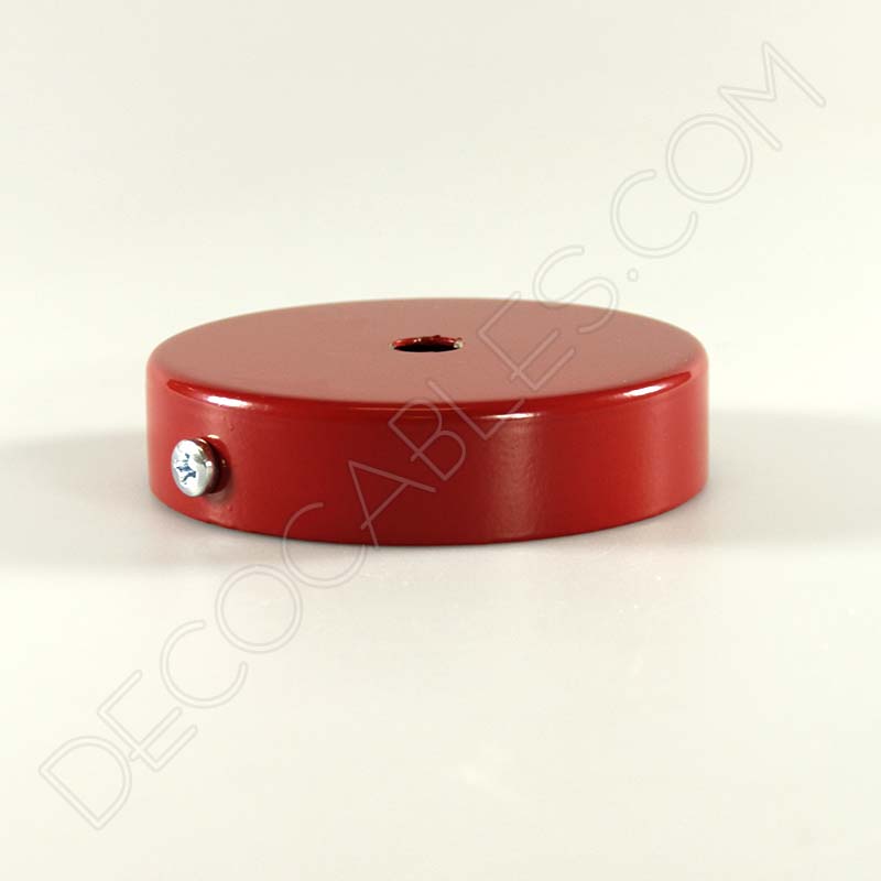 Soporte florón de techo para lámpara de 1 salida color rojo Soporte florón de techo para lámpara de 1 salida color rojo