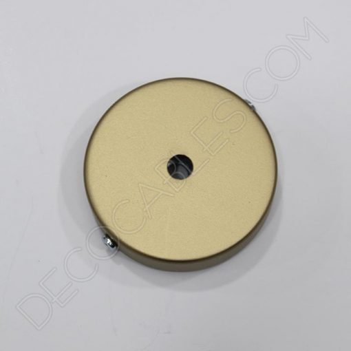 Soporte metálico para lámpara 1 orificio (diámetro 8 cm) 6 Soporte florón de techo para lámpara de 1 salida color dorado