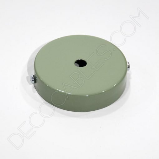 Soporte metálico para lámpara 1 orificio (diámetro 8 cm) 4 Soporte florón de techo para lámpara de 1 salida color verde pastel