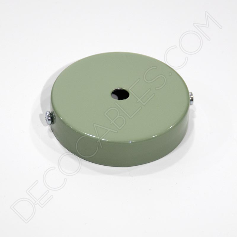 Soporte florón de techo para lámpara de 1 salida color verde pastel Soporte florón de techo para lámpara de 1 salida color verde pastel