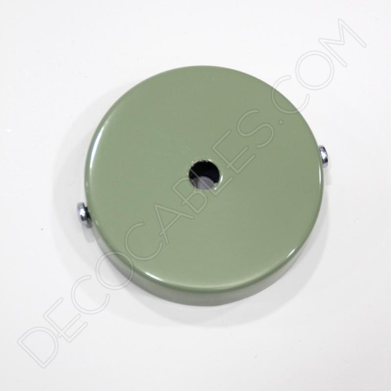 Soporte florón de techo para lámpara de 1 salida color verde pastel Soporte florón de techo para lámpara de 1 salida color verde pastel