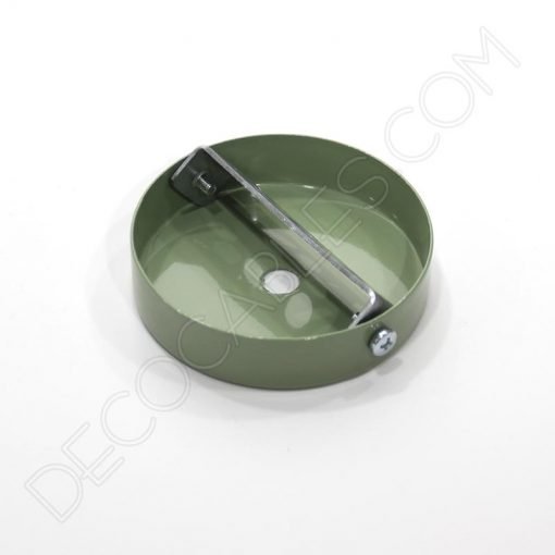 Soporte metálico para lámpara 1 orificio (diámetro 8 cm) 5 Soporte florón de techo para lámpara de 1 salida color verde pastel