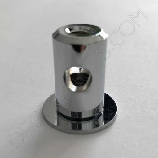 Aislador metálico para cables cromado