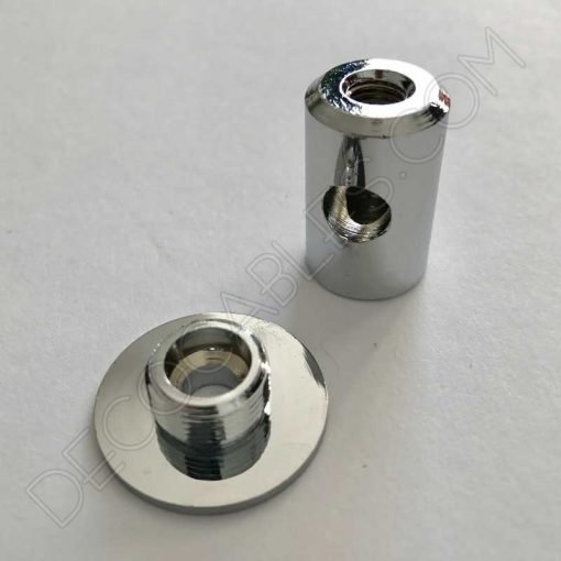 Aislador metálico para cables cromado