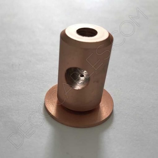 Aislante metálico para sujeción de cables de color cobre