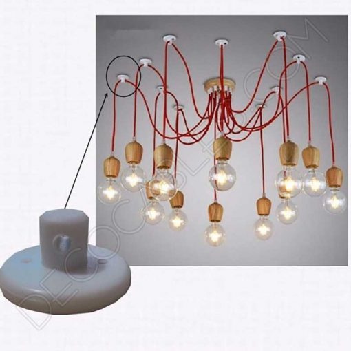 Sujeción de silicona para cables en color blanco