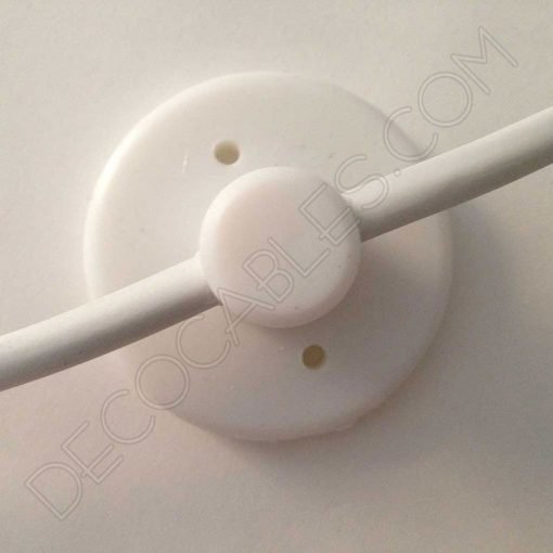 Sujeción de silicona para cables en color blanco