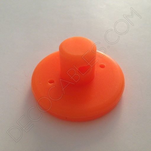 Sujeción de silicona para cables en color naranja