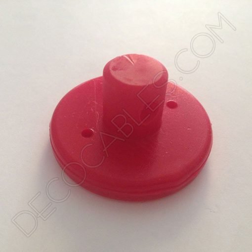 Sujeción de silicona para cables en color rojo