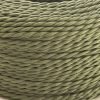 Cable eléctrico trenzado seda verde oliva