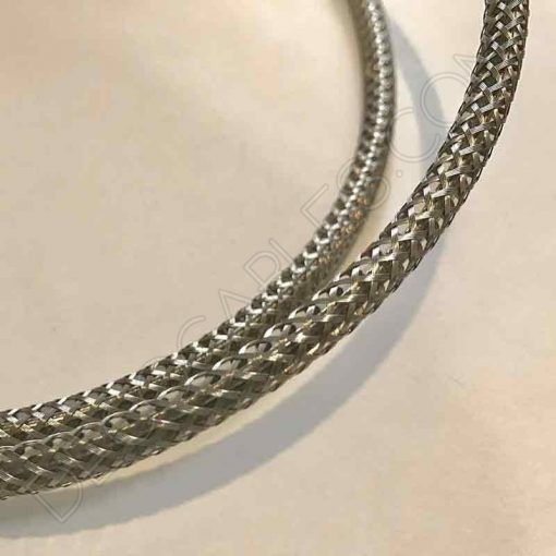 Cable eléctrico forrado de malla metálica 3x0.75 (Plata) 2 Cable malla metálica plata