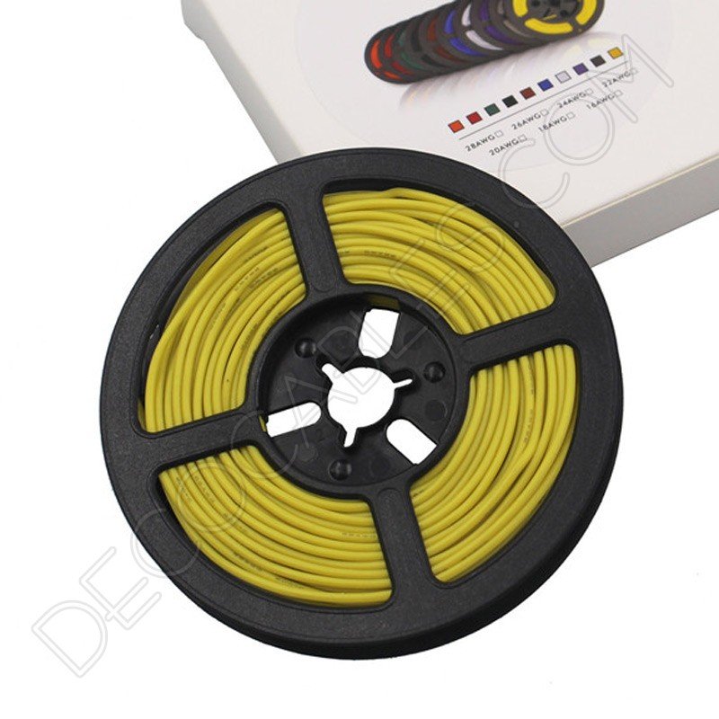 Cable eléctrico de silicona amarillo Cable eléctrico de silicona amarillo