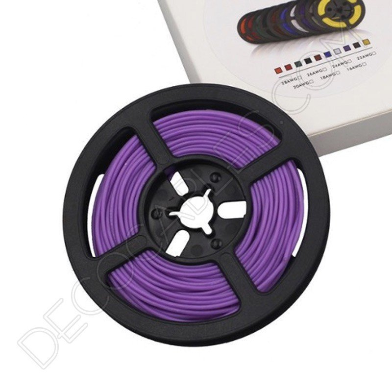 Cable eléctrico de silicona morado Cable eléctrico de silicona morado